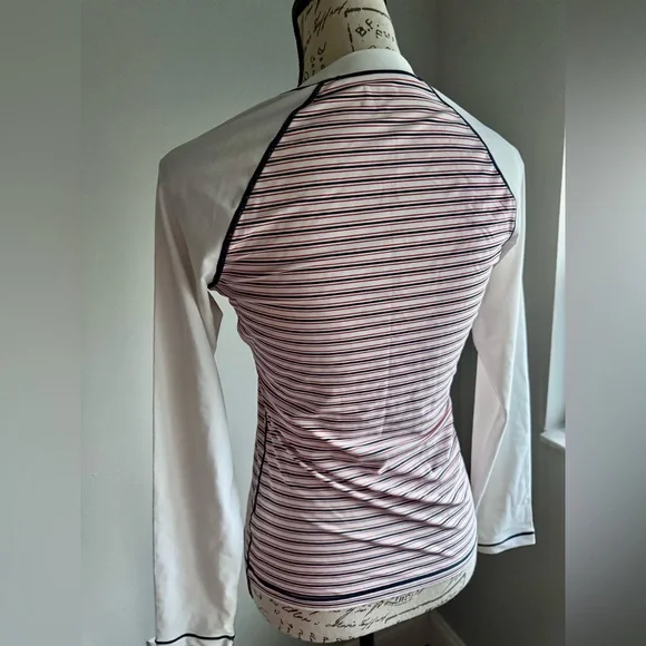 Gap Striped Long Sleeve Rash Guard, Med - Picture 4 of 5